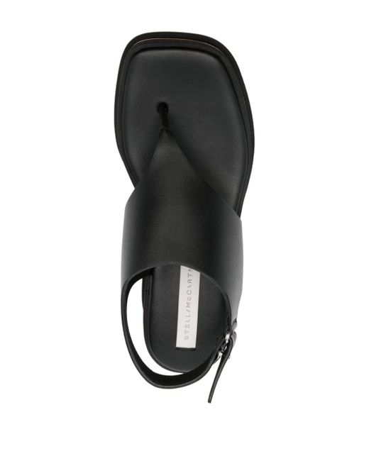 Stella McCartney Black Sneakelyse Wedge Sandals
