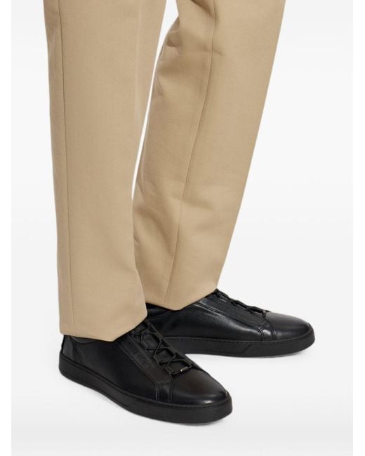 Tod's Black Leather Sneakers for men