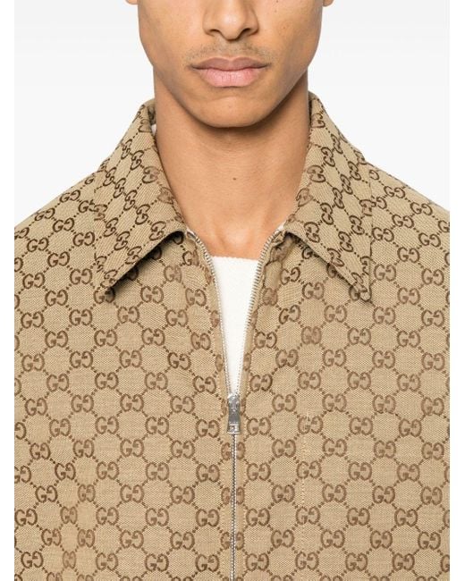 Gucci Brown Gg Supreme Canvas Overshirt for men