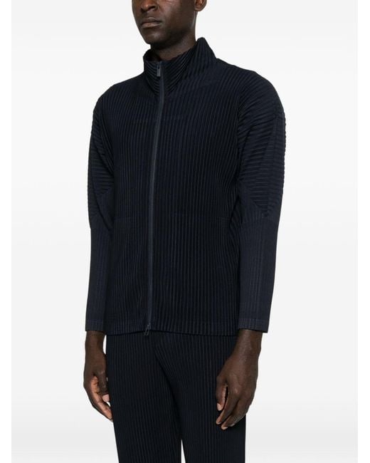 Homme Plissé Issey Miyake Blue Pleated Shirt for men