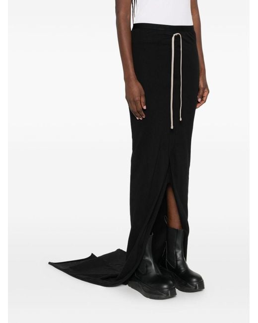 Moncler Black Cotton Long Skirt