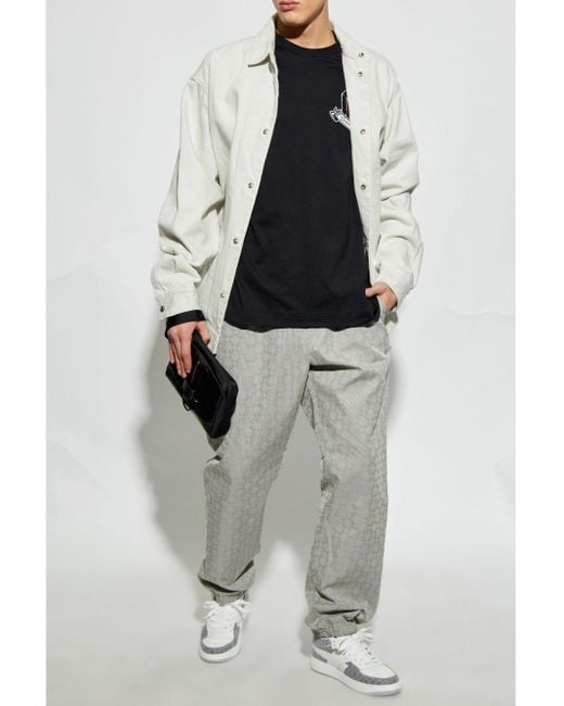 Pantaloni Con Monogramma di Givenchy in Gray da Uomo