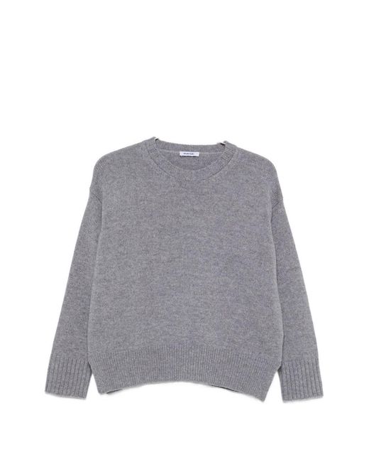 Base London Gray Wool And Cashmere Crewneck Sweater