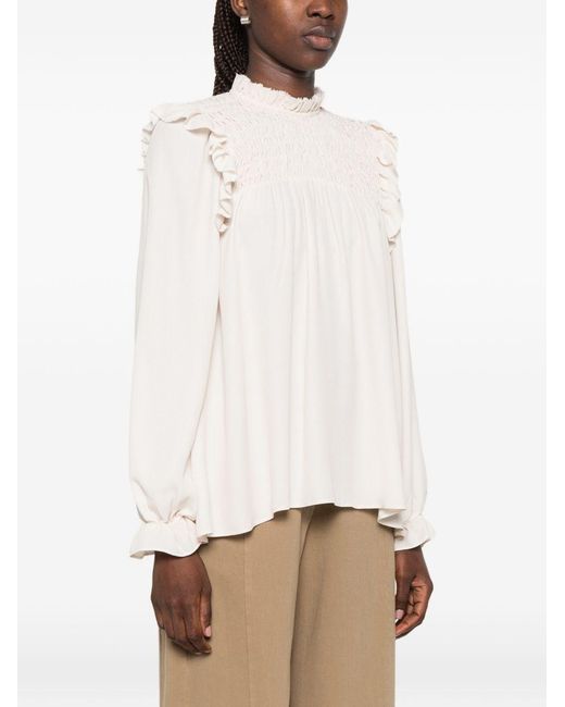 Forte_forte White Silk Blend Blouse