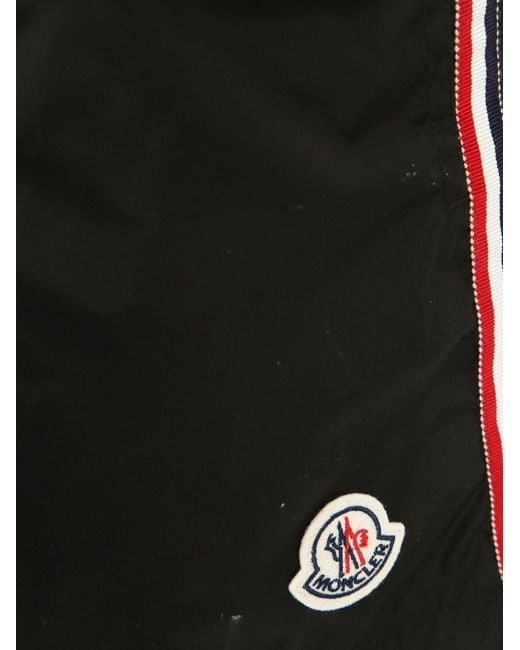 Moncler Black Logo Swimshorts for men