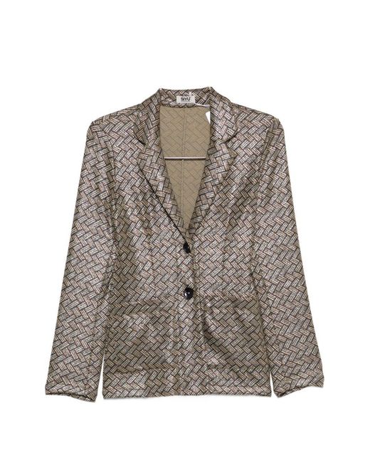 Siyu Brown Tallis Single-Breasted Jacket