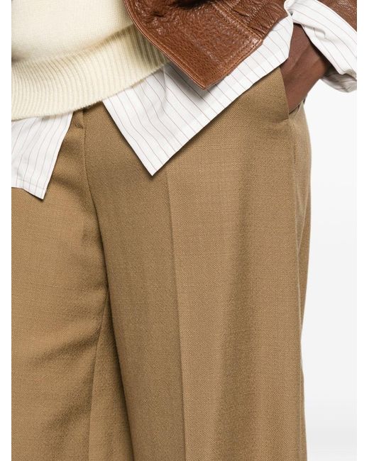 Max Mara Natural Wool Bermuda Shorts