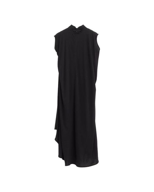 Bottega Veneta Black Crepe Midi Dress
