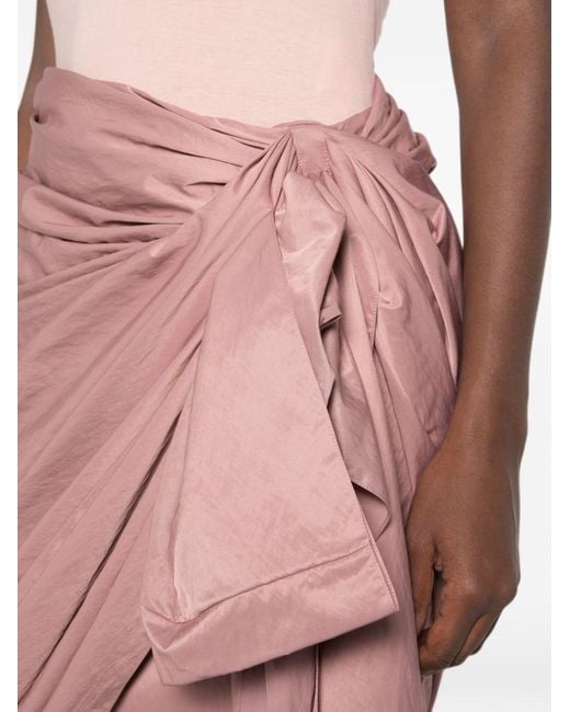 Chloé Pink Draped Silk Mini Skirt