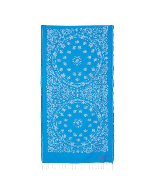 Mc2 Saint Barth Blue Foutas Beach Towel for men