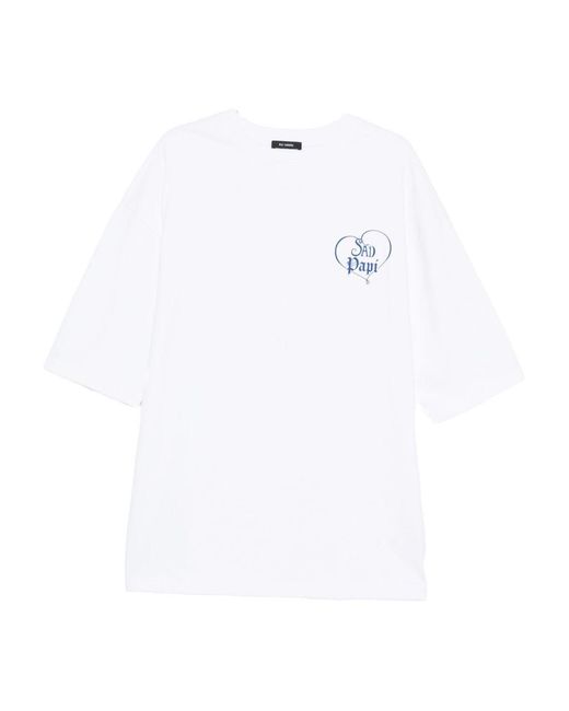 Willy Chavarria White Precious Sad Papi Northsider T-Shirt for men