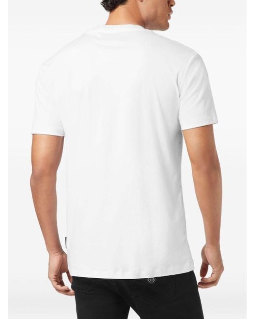 Philipp Plein White Stylish T-Shirt For The Spring 2026 Season for men