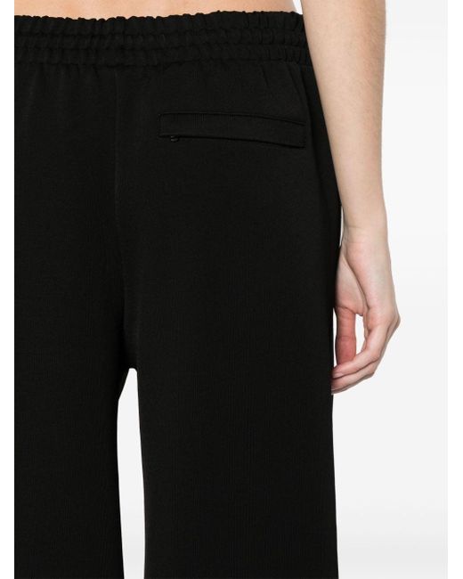 Wardrobe NYC Black Ribbed Straight-leg Trousers
