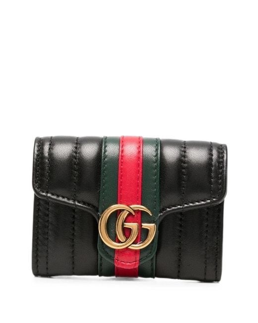 Gucci Black Gg Marmont Small Leather Wallet