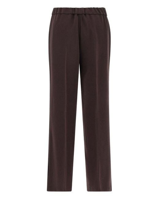 Alberto Biani Brown Wide-Leg Trousers