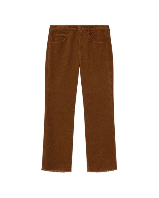 Isabel Marant Brown Ruthie Cotton And Blend Trousers