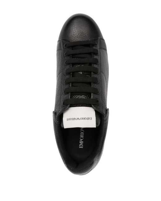Sneakers Tumbled di Emporio Armani in Black da Uomo