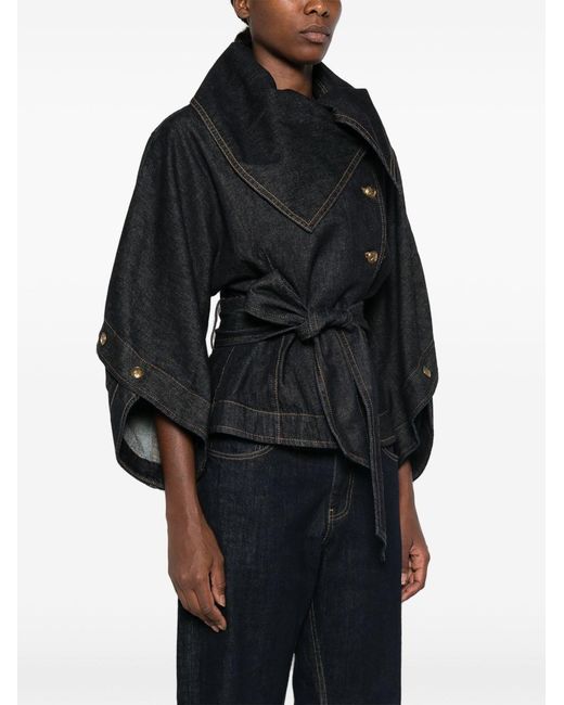 Zimmermann Black Valiant Buttoned Denim Jacket