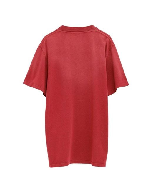 Loewe Red Anagram Cotton T-Shirt for men