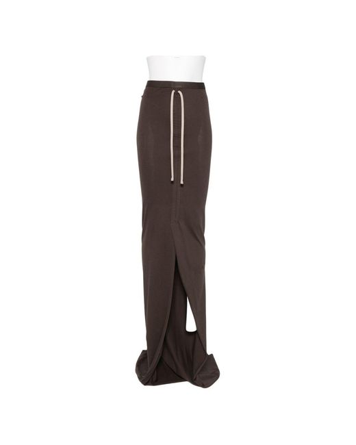 Moncler Brown Cotton Long Skirt
