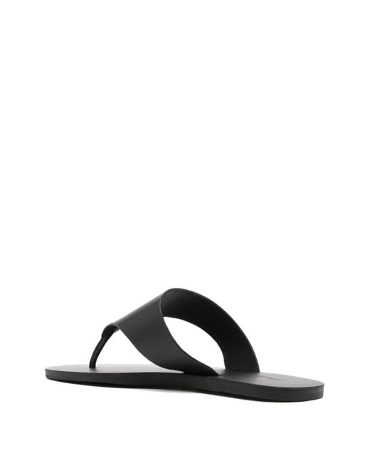 Manebí Black Leahter Thong Sandals