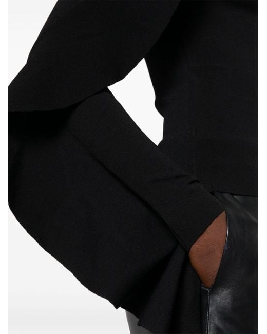 Mugler Black Extra-long Sleeves Top