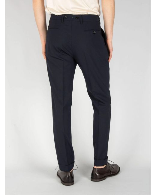 Berwich Blue Chiaia Trousers for men