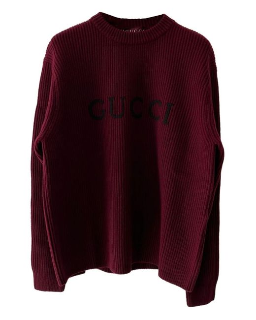 Gucci Red Wool And Cashmere Blend Sweater for men
