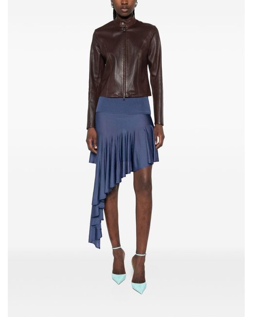 Alaïa Blue Denim Asymmetric Skirt