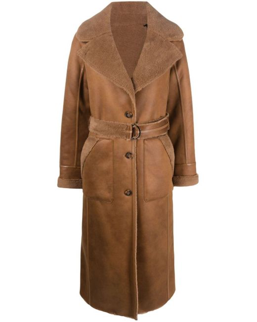 Urbancode Brown Long Coat With Belt