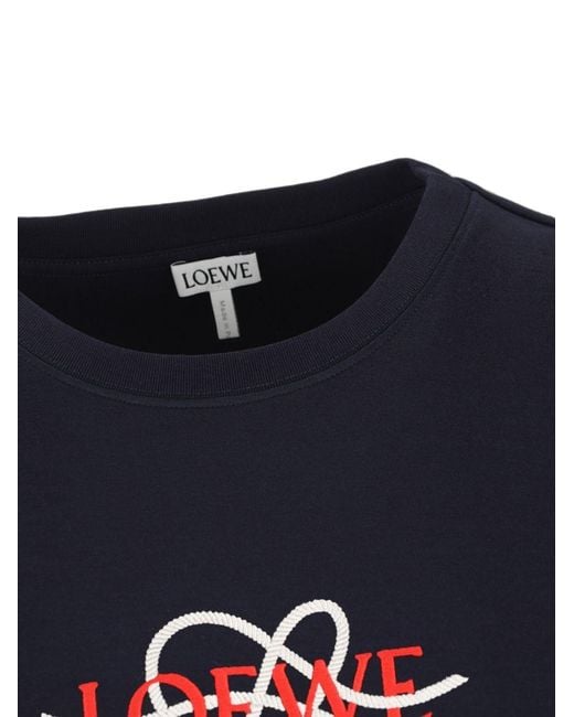Loewe Blue Logo Cotton T-Shirt