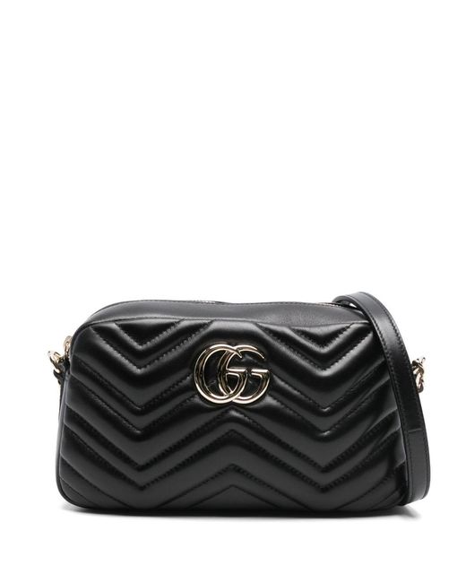 Gucci Black "Camera Bag Gg" Small Crossbody Bag