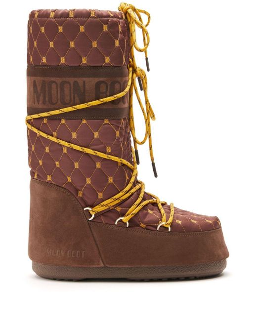 Moon Boot Brown Icon Quilted Snow Boots