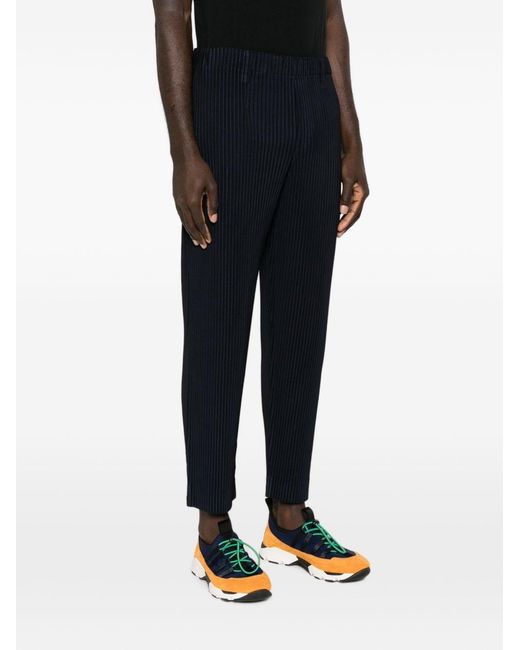 Homme Plissé Issey Miyake Blue Pleated Trousers for men