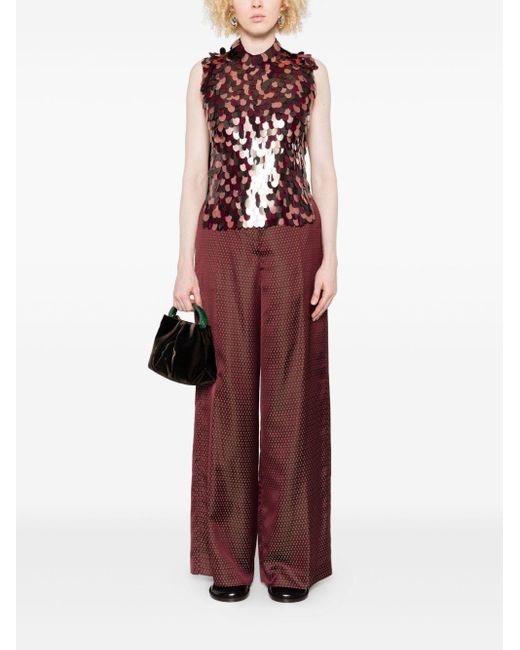 Dries Van Noten Purple Penn Cotton Trousers