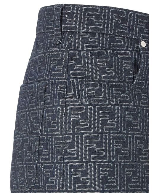Fendi Blue Denim Shorts for men