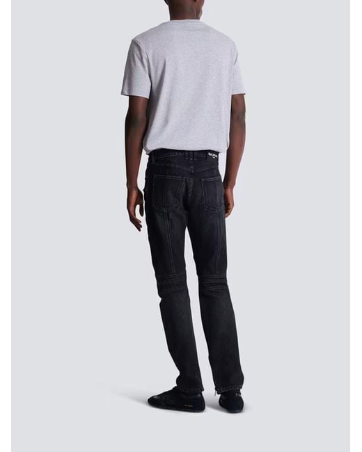 Balmain Blue Cotton Jeans for men
