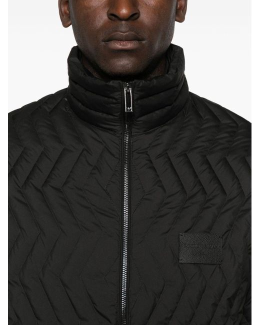 Emporio Armani Black Quilted Down Jacket for men