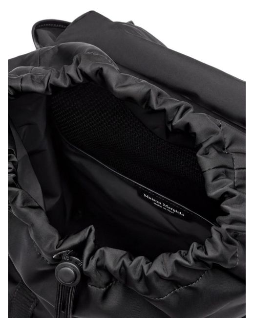 Maison Margiela Black Nylon Medium Backpack for men