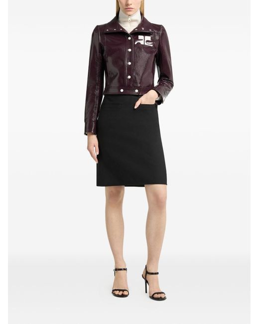 Courreges Brown Re-Edition Vinyl Jacket