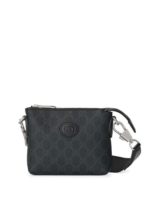 Gucci Black Interlocking G Messenger Bag for men