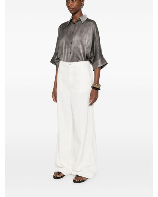 7 For All Mankind White Flared Leg Denim Jeans