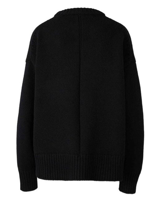 The Row Black Ophelia Wool And Cashmere Jumper