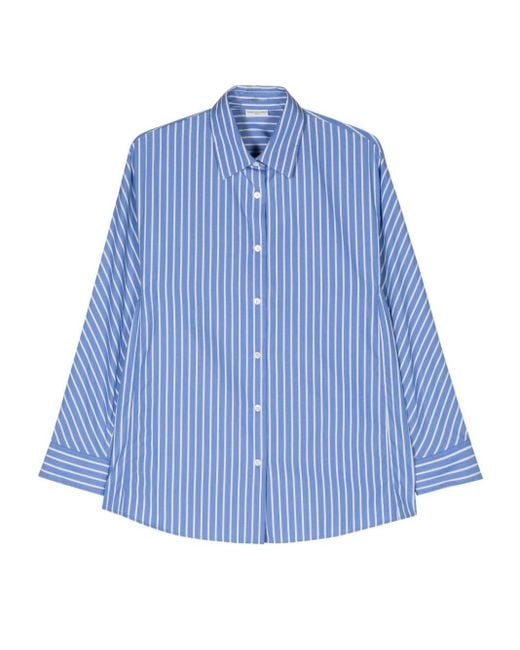 Dries Van Noten Blue Striped Cotton Shirt
