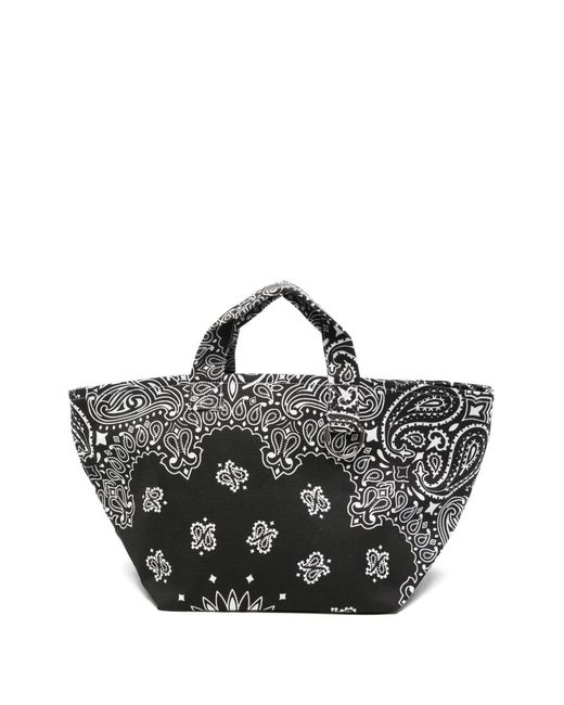 Call it By Your Name Black Cotton Mini Basket Bag