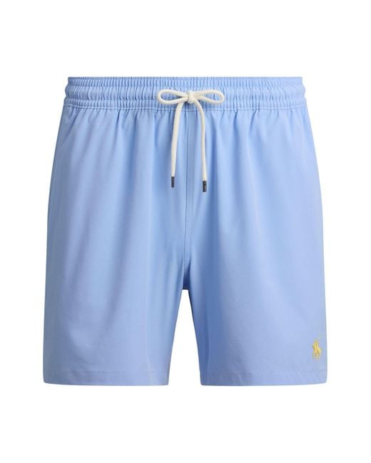 Polo Ralph Lauren Blue Swim Boxer Shorts With Logo for men