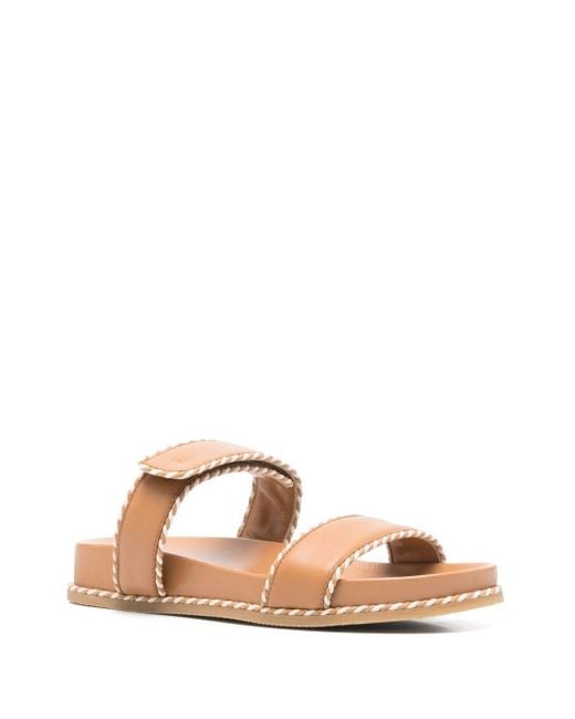 Emporio Armani Exclusive Brown Leather Sandals