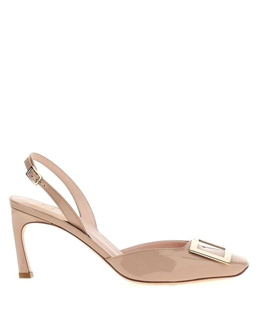 Roger Vivier Pink Trompette Slingback Pumps