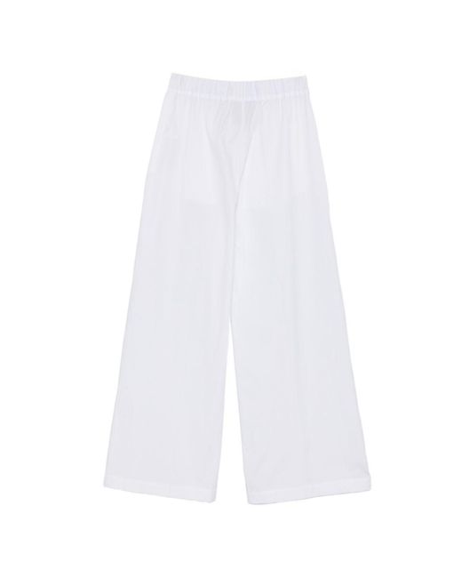 Semicouture White Jhonny Cotton Trousers