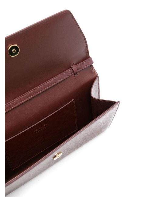 The Row Brown Evening Leather Clutch